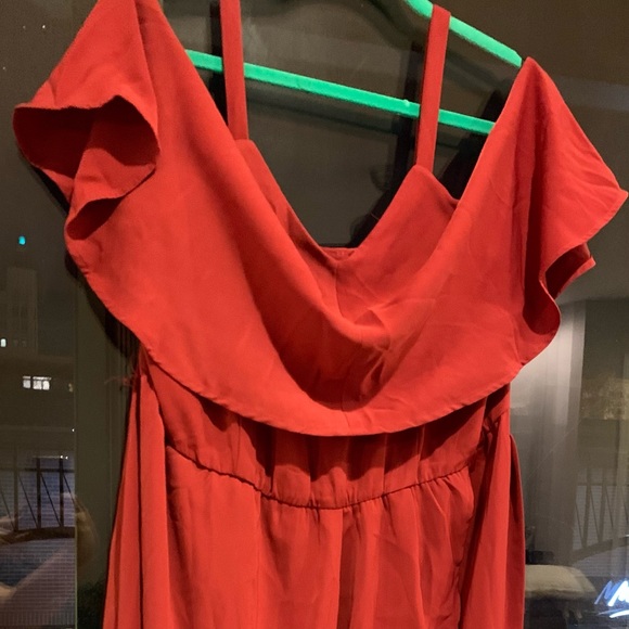 Eloquii Wrap Skirt Cold Shoulder Dress - Picture 2 of 7